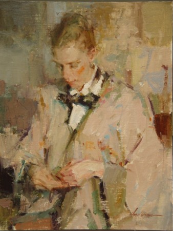 Jeune fille huile de Carolyn Anderson